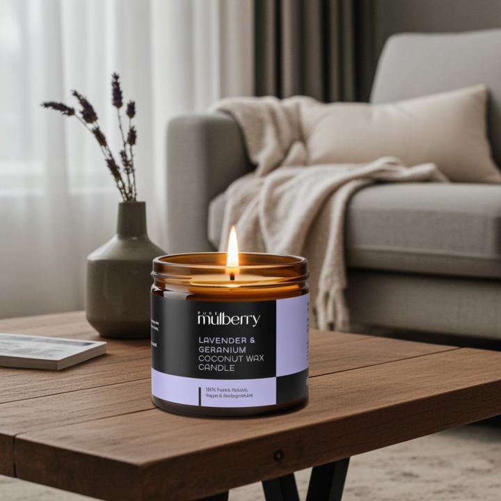 Lavender & Geranium Coconut Wax Candle