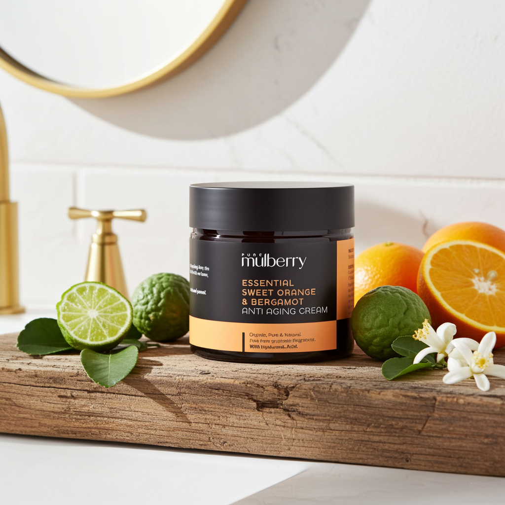 Essential Organic Sweet Orange Anti Aging Day Face Cream with Hyaluronic Acid 50g