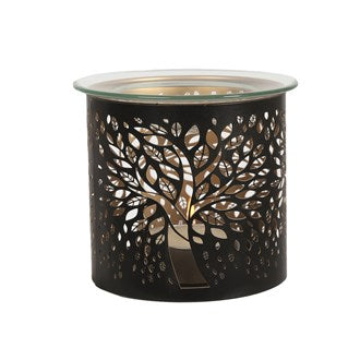 Tealight Wax Melter and Candle Holder - Black Tree of Life