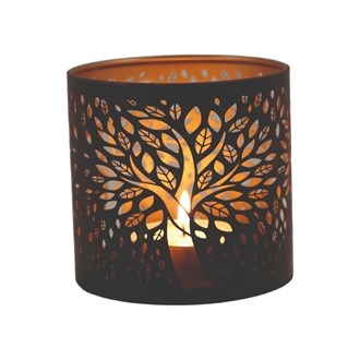 Tealight Wax Melter and Candle Holder - Black Tree of Life