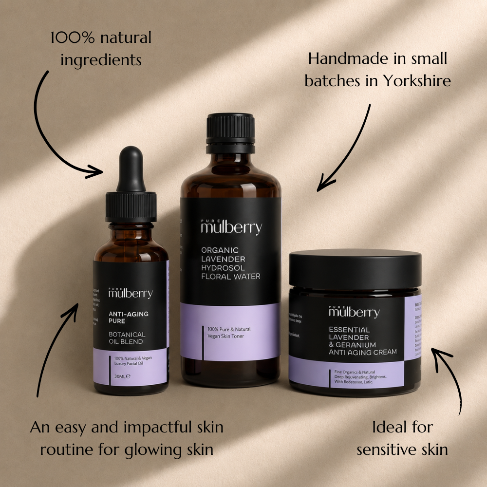 three bottles with  neutral background. 