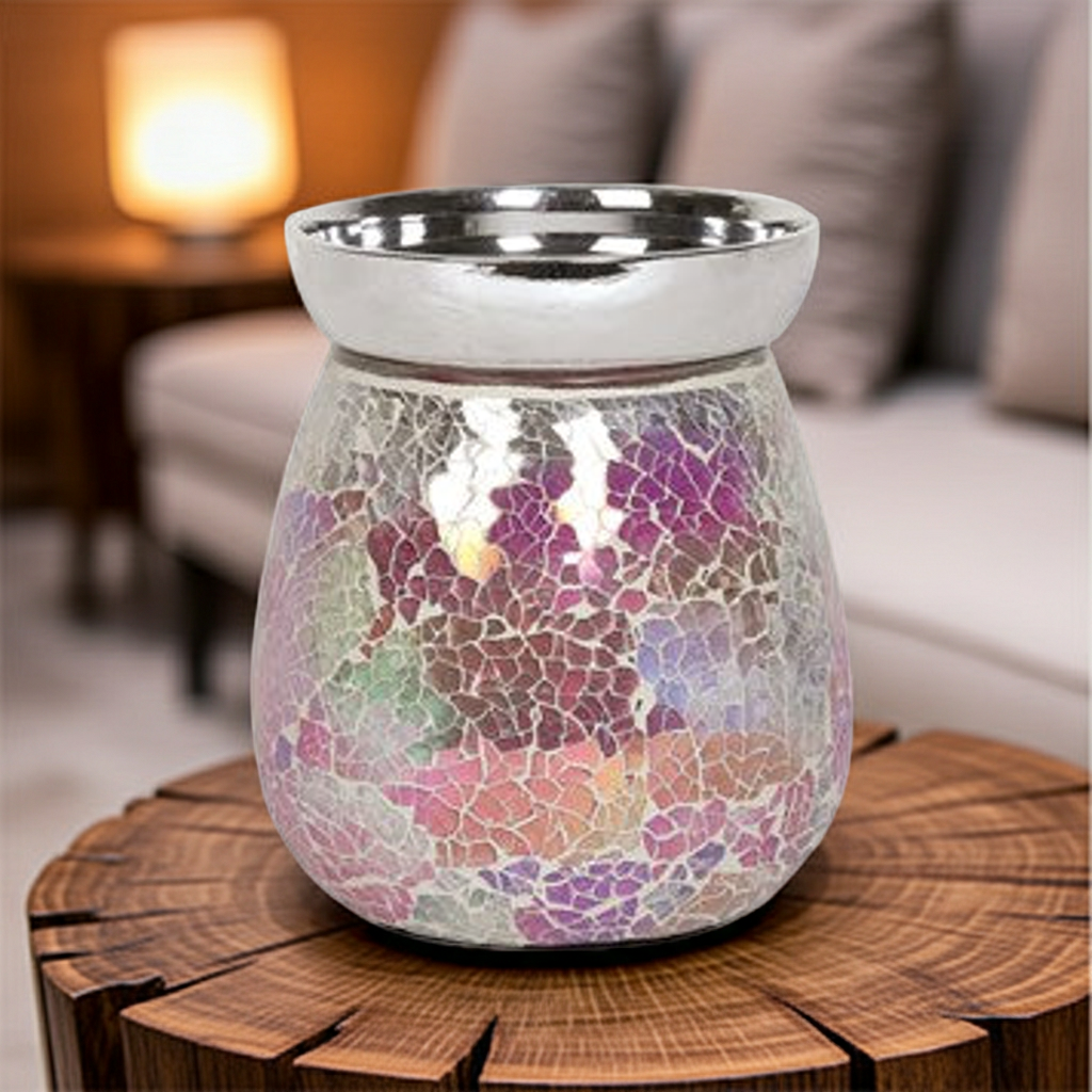 Electric Wax Melter - Mosaic Pink Crackle